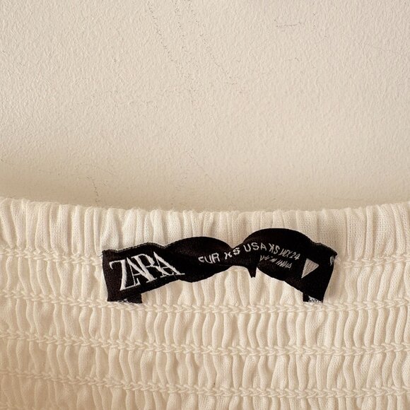 Zara Beaded Spaghetti Strap Mini Dress White Size XS - Picture 12 of 14